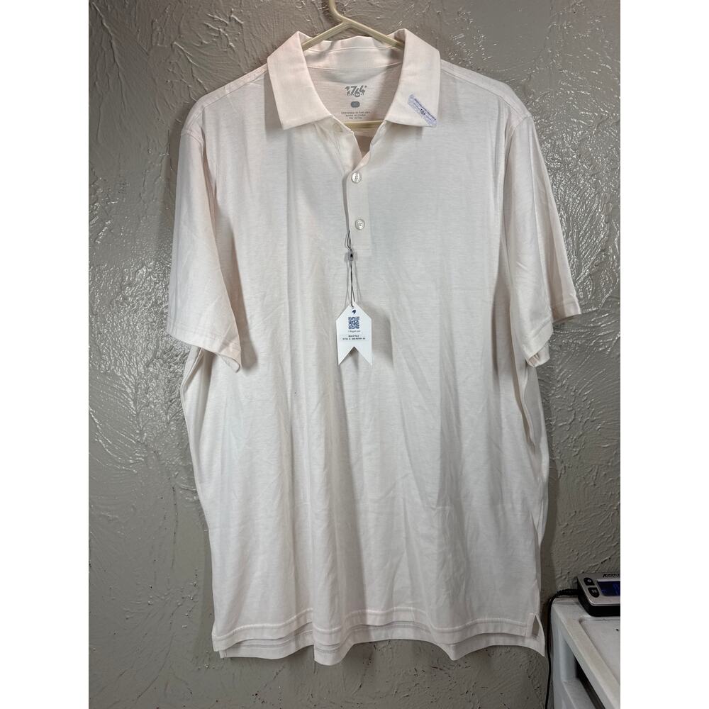1764 Signature Polo Shirt Mens Off White Performance Stretch Beach Size XL NWT‎